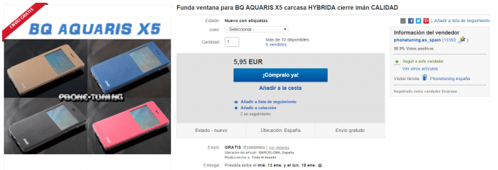 Imagen - 5 fundas para el bq Aquaris X5