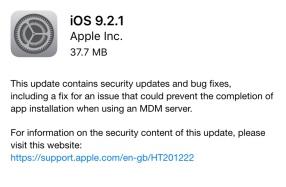 Imagen - Descarga iOS 9.2.1: correcci&oacute;n de errores y estabilidad antes de la 9.3
