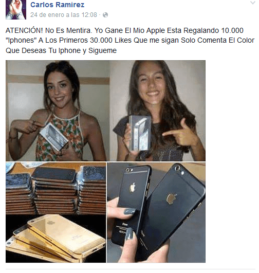 Imagen - Apple no está regalando 10.000 iPhones en Facebook