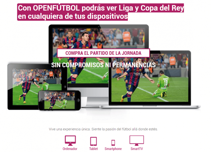 Imagen - OpenF&uacute;tbol, visualiza online partidos de la Liga y Copa