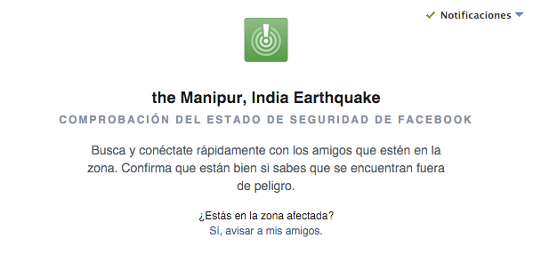 Imagen - Facebook activa Safety Check en el terremoto de India