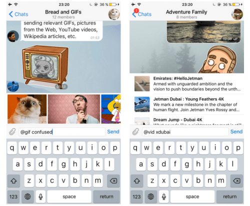 Imagen - Telegram añade novedades centradas en GIFs y bots