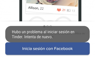 Imagen - Tinder no deja iniciar sesión y no funciona