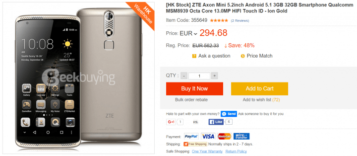 Imagen - D&oacute;nde comprar el ZTE Axon Mini