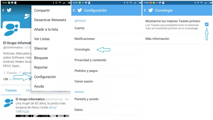 Imagen - C&oacute;mo activar los mejores Tweets primero