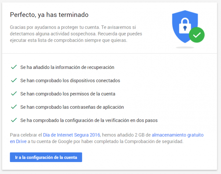 Imagen - Añade 2 GB a Google Drive revisando los ajustes de seguridad