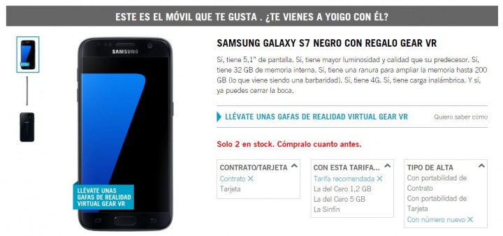 Imagen - Samsung Galaxy S7 con Yoigo: precios y tarifas