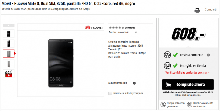 Imagen - Dónde comprar el Huawei Mate 8