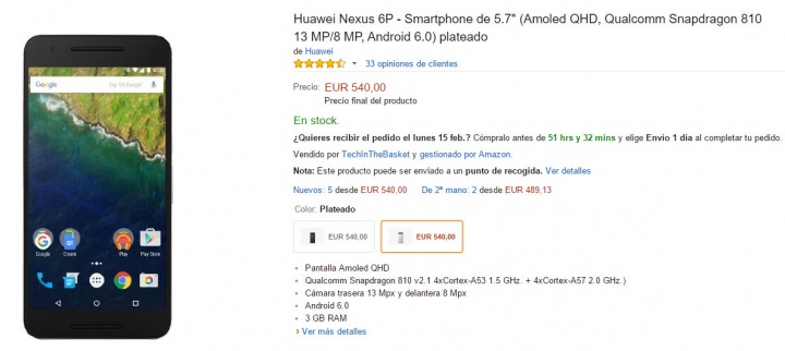 Imagen - Oferta: Nexus 6P más barato todavía en Amazon