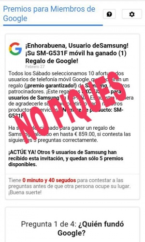 Imagen - Cuidado con el mensaje que te regala un Samsung SM-G531F
