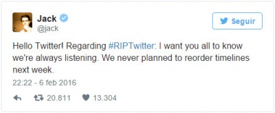 Imagen - Twitter seguirá con un timeline cronológico