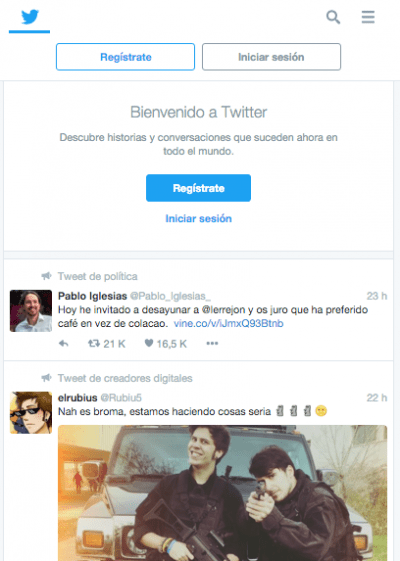 Imagen - Ya podemos ver tweets en el m&oacute;vil sin ser usuarios de Twitter