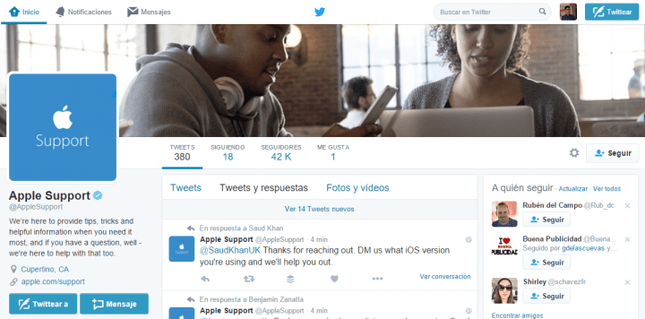 Imagen - El soporte t&eacute;cnico de Apple abre cuenta en Twitter