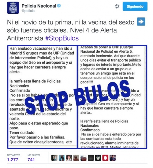 Imagen - El Gobierno desmiente los bulos de atentado que circulan por WhatsApp