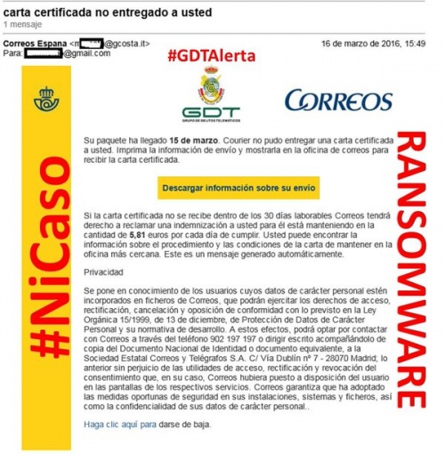 Imagen - Un nuevo email suplanta a Correos, ¡no abras el archivo adjunto!