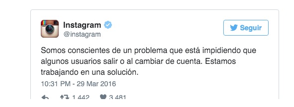 Imagen - Instagram para iOS elimina el bot&oacute;n de "cerrar sesi&oacute;n" por error