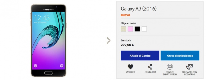 Imagen - Samsung Galaxy A (2016) en color pink gold ya disponible en España
