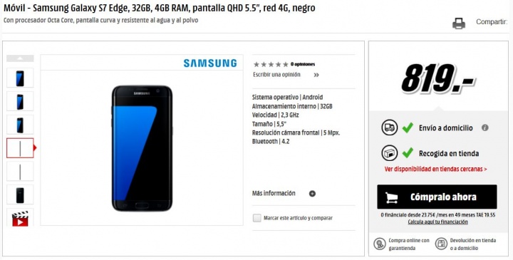 Imagen - 7 tiendas donde comprar el Samsung Galaxy S7 Edge