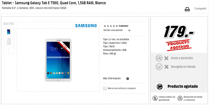 Imagen - 5 tiendas d&oacute;nde comprar la Samsung Galaxy Tab E