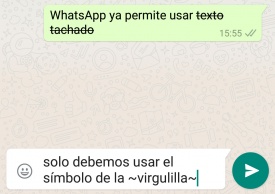 Imagen - WhatsApp añade texto tachado y selección de varias conversaciones
