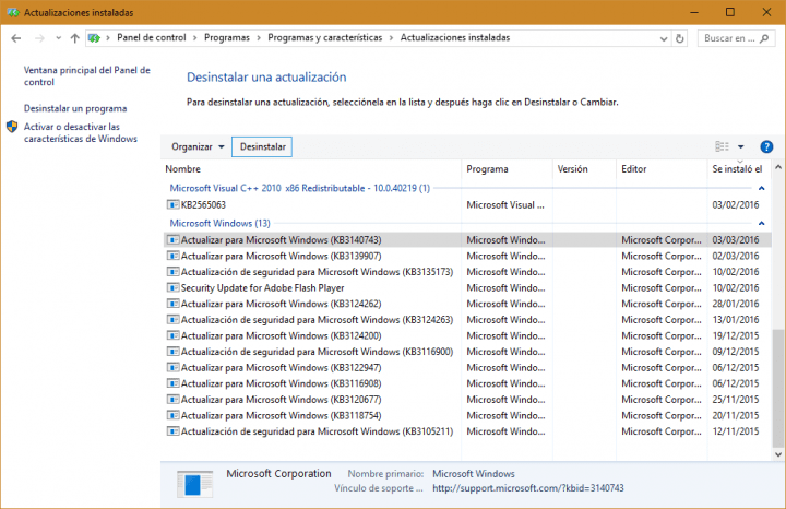 Imagen - C&oacute;mo arreglar los problemas con las actualizaciones KB3140743 y KB3139907 en Windows 10