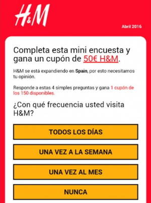 Imagen - Difunden falsos cupones de H&amp;M por WhatsApp