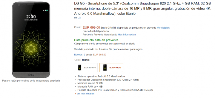 Imagen - 5 tiendas d&oacute;nde comprar el LG G5