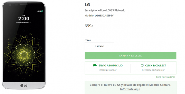 Imagen - 5 tiendas d&oacute;nde comprar el LG G5