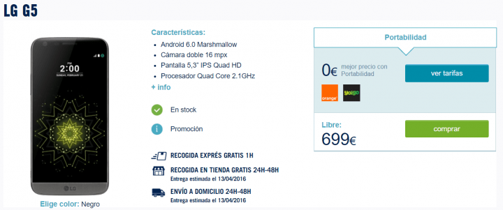 Imagen - 5 tiendas d&oacute;nde comprar el LG G5