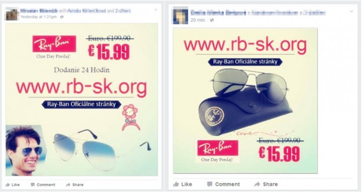 Imagen - Cuidado con las ofertas de gafas Ray-Ban en Facebook