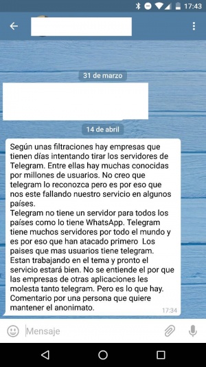 Imagen - Un rumor asegura que están intentando tirar los servidores de Telegram