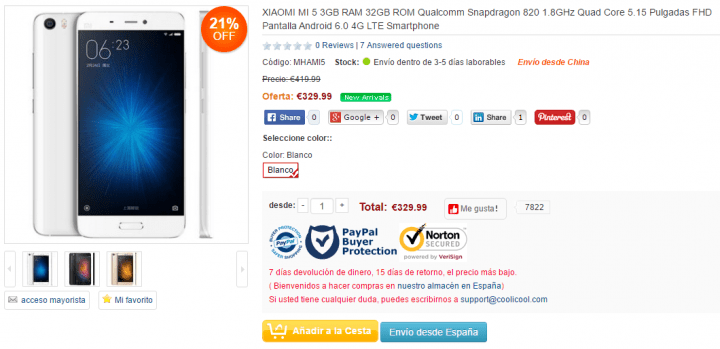 Imagen - 7 sitios para comprar el Xiaomi Mi5 desde España