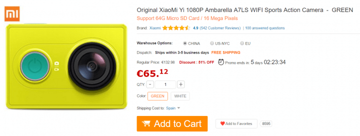 Imagen - Dónde comprar la Xiaomi Yi Action