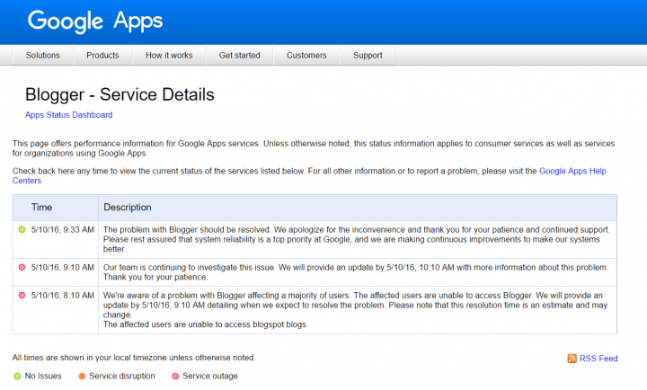 Imagen - Blogger est&aacute; ca&iacute;do por una incidencia