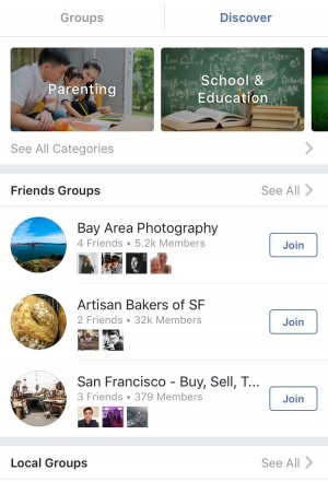 Imagen - Facebook prueba la funci&oacute;n "Descubrir" en los grupos