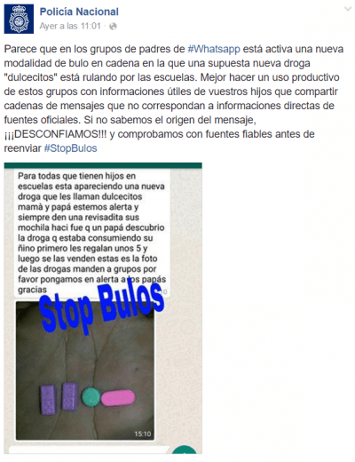 Imagen - Los "dulcecitos" para ni&ntilde;os, el nuevo bulo que circula por WhatsApp