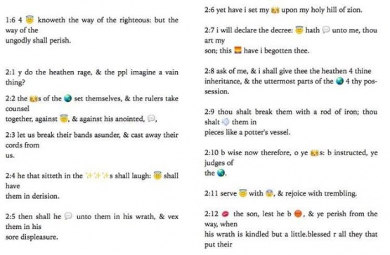 Imagen - La Biblia se traduce a emojis