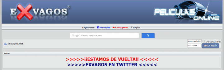 Imagen - Exvagos vuelve bajo el dominio .net