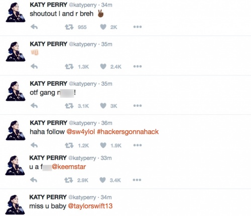 Imagen - Hackean la cuenta Katy Perry para hablar de su enemiga