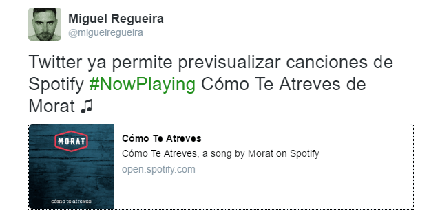 Imagen - Twitter ya permite escuchar Spotify directamente en tweets