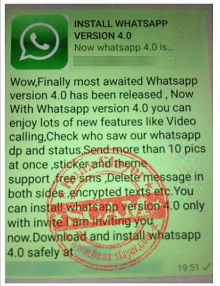 Imagen - WhatsApp 4.0, la nueva falsa versión de WhatsApp