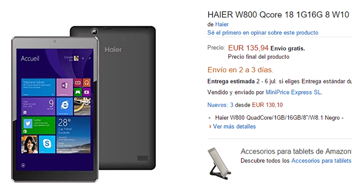 Imagen - D&oacute;nde comprar la HAIER W800