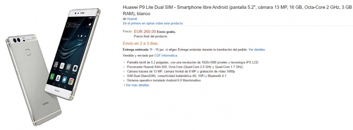 Imagen - Oferta: Huawei P9 Lite por solo 260 euros