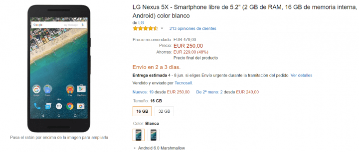 Imagen - Nexus 5X en oferta por tan solo 250 euros