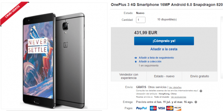 Imagen - D&oacute;nde comprar el OnePlus 3