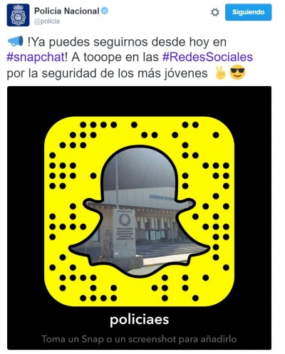 Imagen - La Polic&iacute;a espa&ntilde;ola estrena cuenta en Snapchat