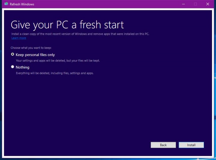 Imagen - Refresh Windows Tool, la herramienta para instalar desde cero Windows 10