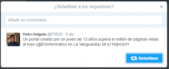 Imagen - Twitter ya permite hacer RT de nuestros propios tweets