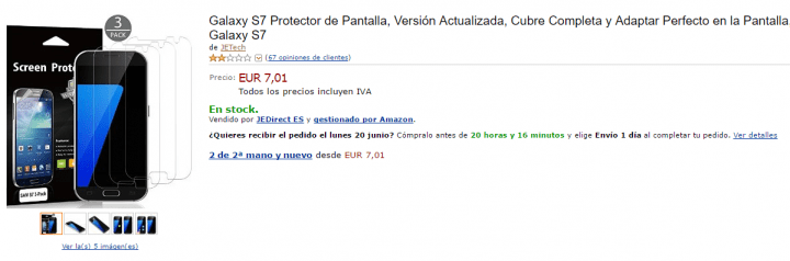 Imagen - 7 protectores de pantalla para el Samsung Galaxy S7