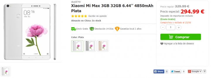 Imagen - Conoce que tiendas venden el Xiaomi Mi Max